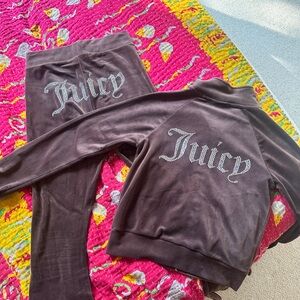 Juicy Couture Chocolate Velour Set